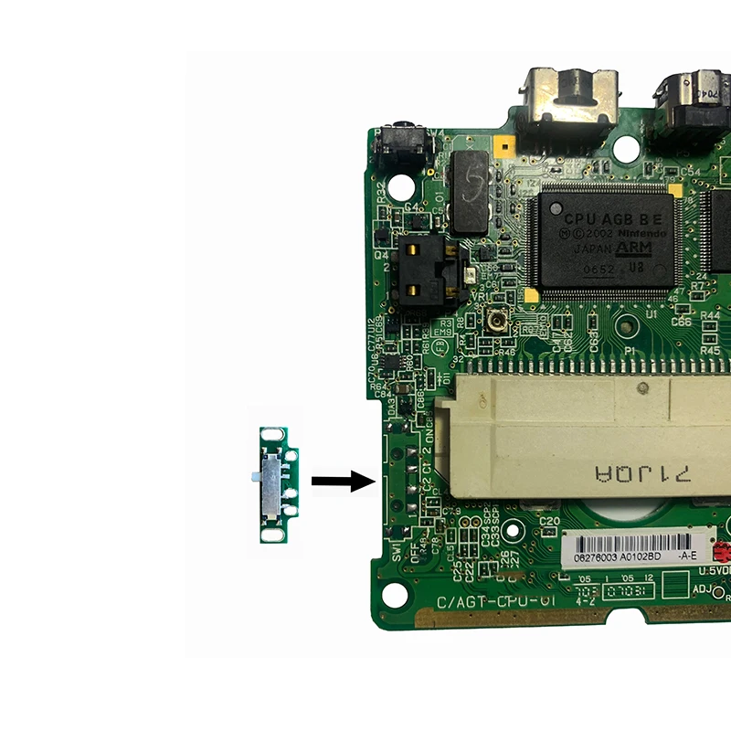 Кнопка выключателя питания для GBA SP запасные части аксессуары игровой консоли