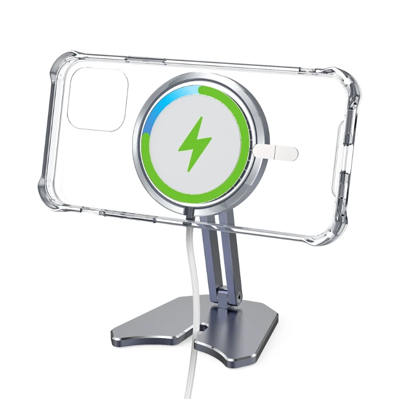 

Metal Phone Holder Charger Cradle Stand Charging Dock For-iPhone 12 Magnetic Magsafing Charger Dock Station