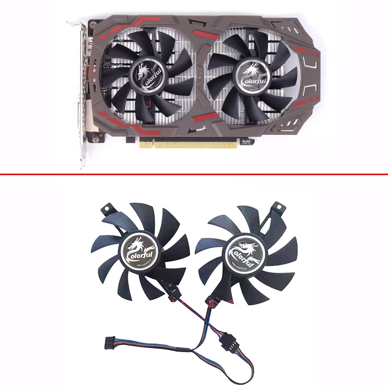 Вентилятор охлаждения iGame960 75 мм 2 шт. для игровой видеокарты iGame GTX 1050Ti-4GD5 V2 GTX960 GTX950