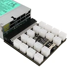 PCI-E 12В 50Pin до ATX 17 x 6Pin блок питания, серверный адаптер, коммутационная плата для DELL 750 Вт 1100 Вт 1600 Вт 2000 Вт 2400 Вт PSU GPU Mining