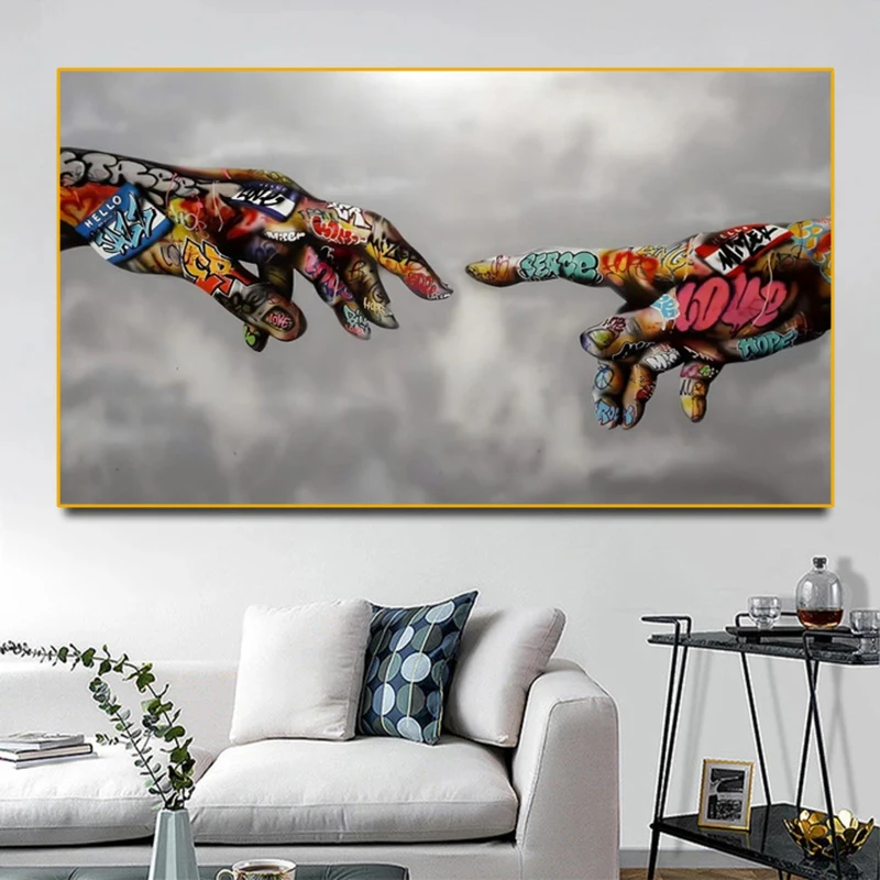 

Adam-Handmade Art Street Graffiti on Canvas Printable HD Art Prints and Posters Frameless Paintings for Home Decoration