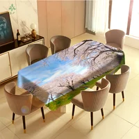 Tokyo's Cherry Blossom Waterproof And Greaseproof Tablecloths Can Be Used To Decorate Tables Or Picnics