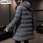 Мужская длинная теплая парка с капюшоном, черная классическая ветрозащитная парка с карманами для осени и зимы, 2021