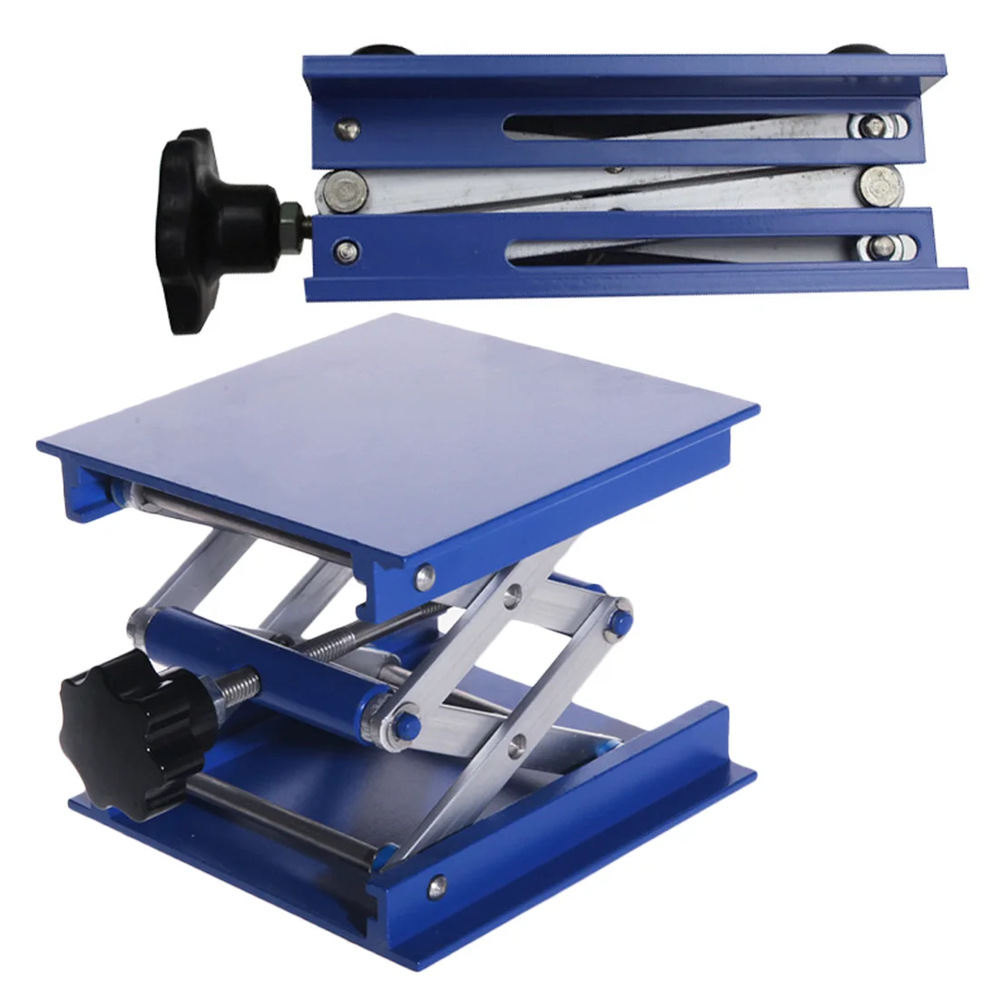 

Aluminum Router Lift Table Woodworking Engraving Lab Lifting Stand Rack Lift Platform Woodworking Benches 4"x4" 100x100mm