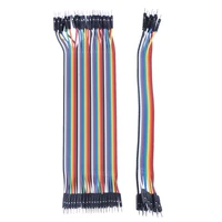 lber 40pcs 20cm 2 54mm male to male breadboard jumper wire cable for arduino