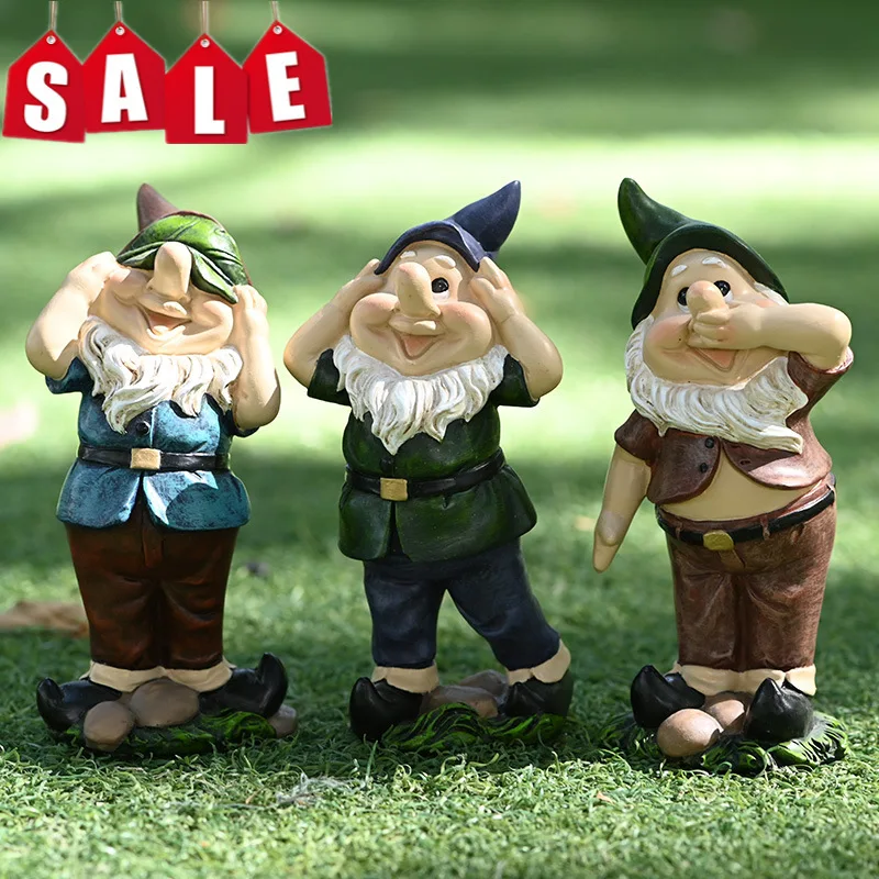 

Outdoor Garden Ornaments Gardening Decoration Creative Resin Dwarf Cartoon Resin Ornaments Restaurant Ornaments.