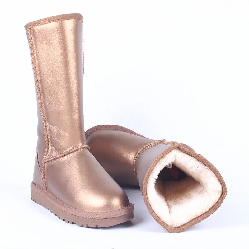 Высокие сапоги 2020 г. Обувь из натуральной кожи женские зимние Mujer Botas ботинки