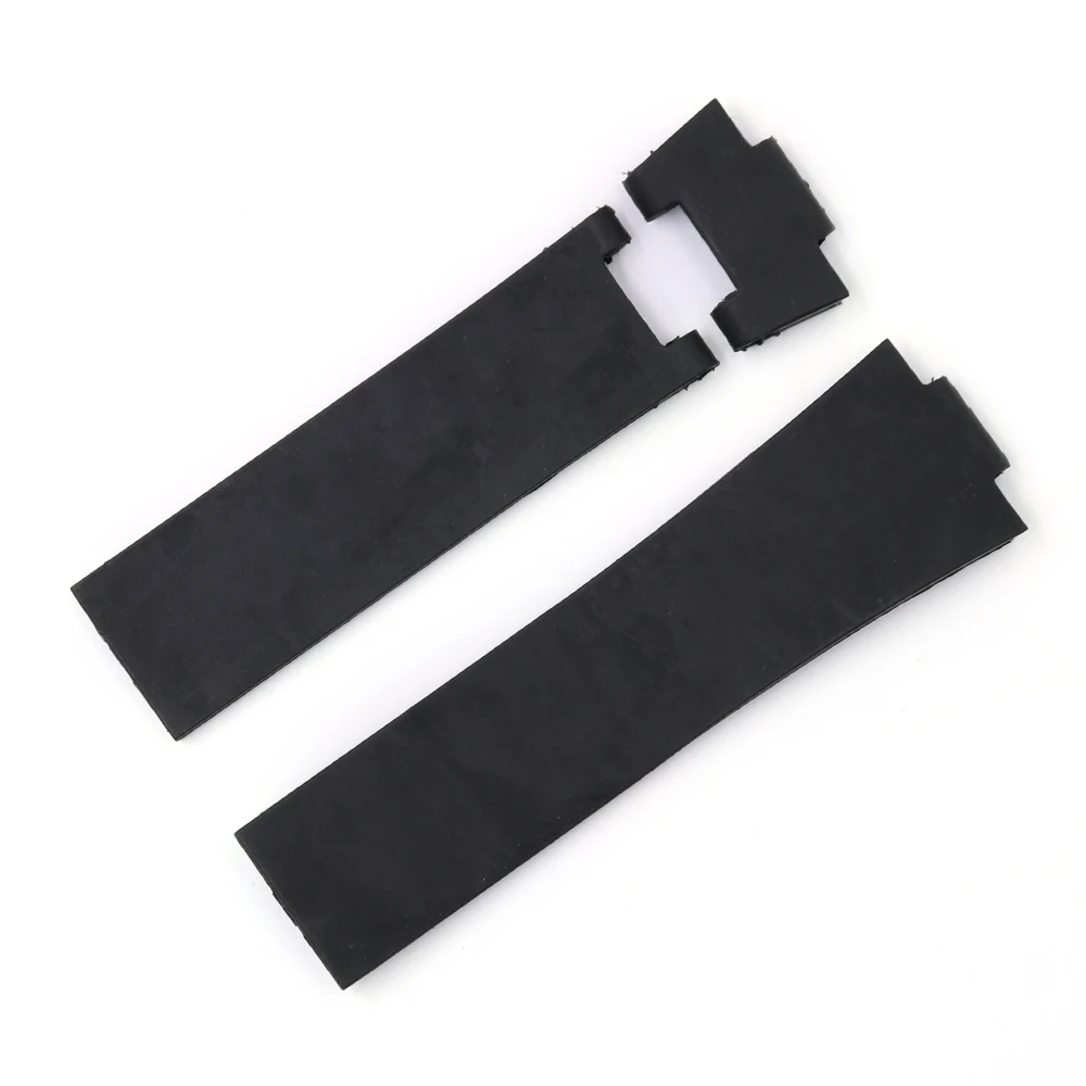 Rolamy 22*10mm / 25*12mm Black Brown Blue Waterproof Silicone Rubber Replacement Wrist Watch Band Strap Belt For Ulysse Nardin