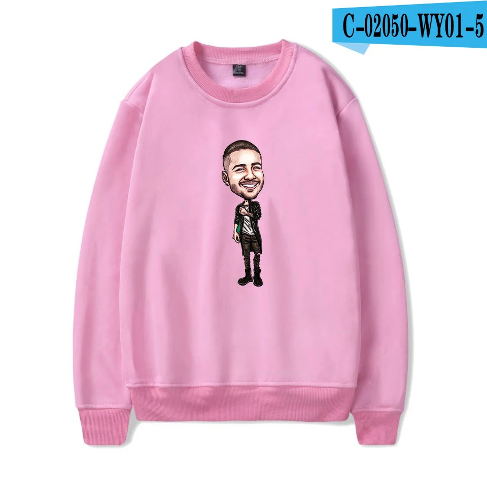Горячая maluma монолитные толстовки для мужчин/женщин толстовки Harajuku maluma модные повседневные корейские поп осень зима - Цвет: Pink