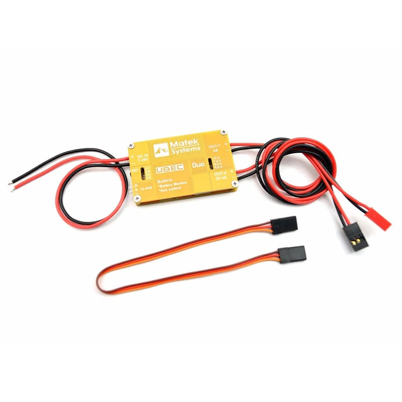 Matek UBEC U4A2P Dualway 4A 5 ~ 12 В встроенный аккумулятор монитор Aux управление для
