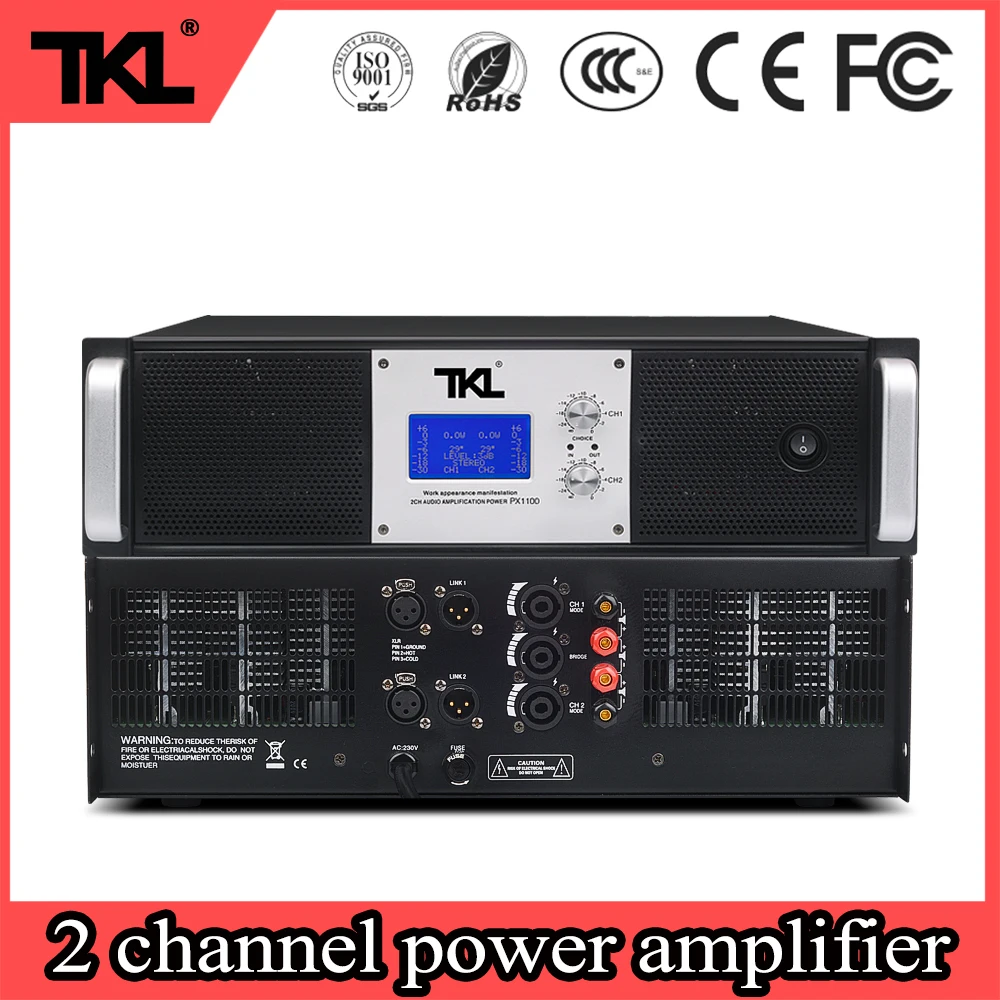 TKL PX series 8ohms 2ch усилитель мощности сценический dj сабвуфер с двойным кольцом