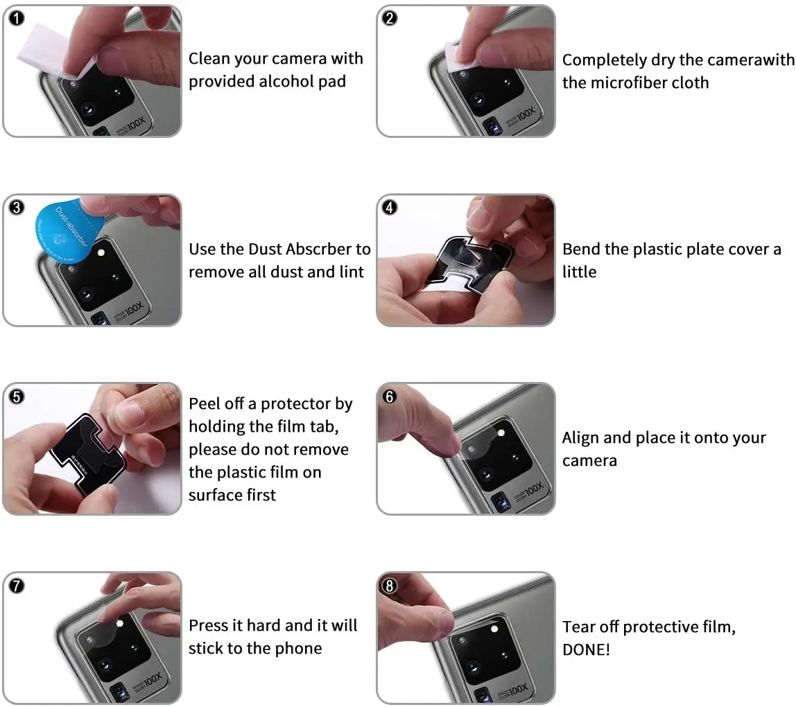 

2PCS Back Camera Tempered Glass For Samsung Galaxy S20 Ultra S10 Plus S10E Lens Screen Protector Protective S9 S8 PLUS S7 Film