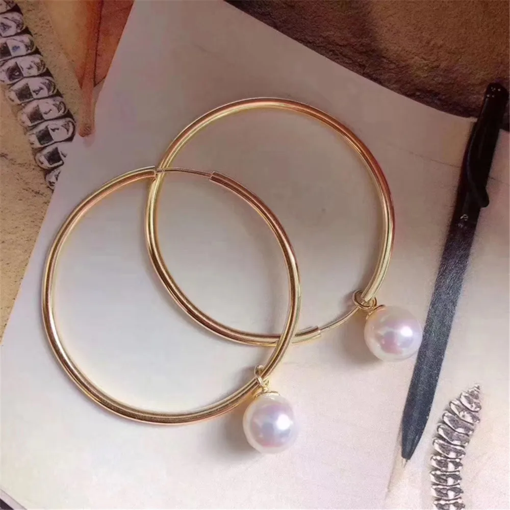 

Pearl Earring Settings Charm Jewelry Findings S925 Sterling Silver Component DIY Women Gift Handmade Making Accessories 2021 New