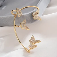 hot fashion exquisite butterfly earcuffs earrings ear cuff fake piercing clip earrings for women wendding jewelry