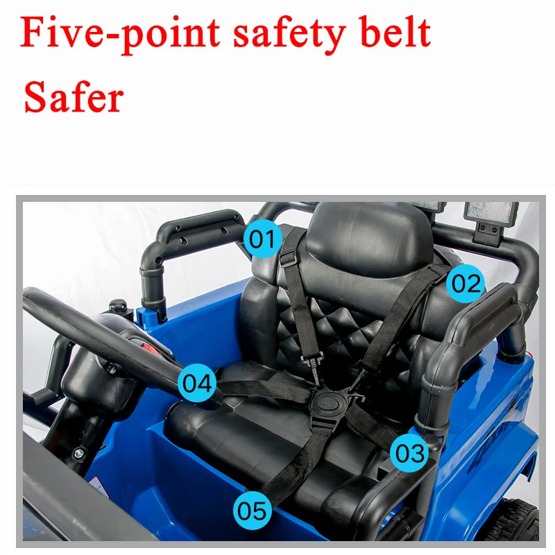 

Children's Electric Car Seat Belt, Ride on Baby Electric Toy Car Seat Safety Accessories, Five-Point Seat Belt