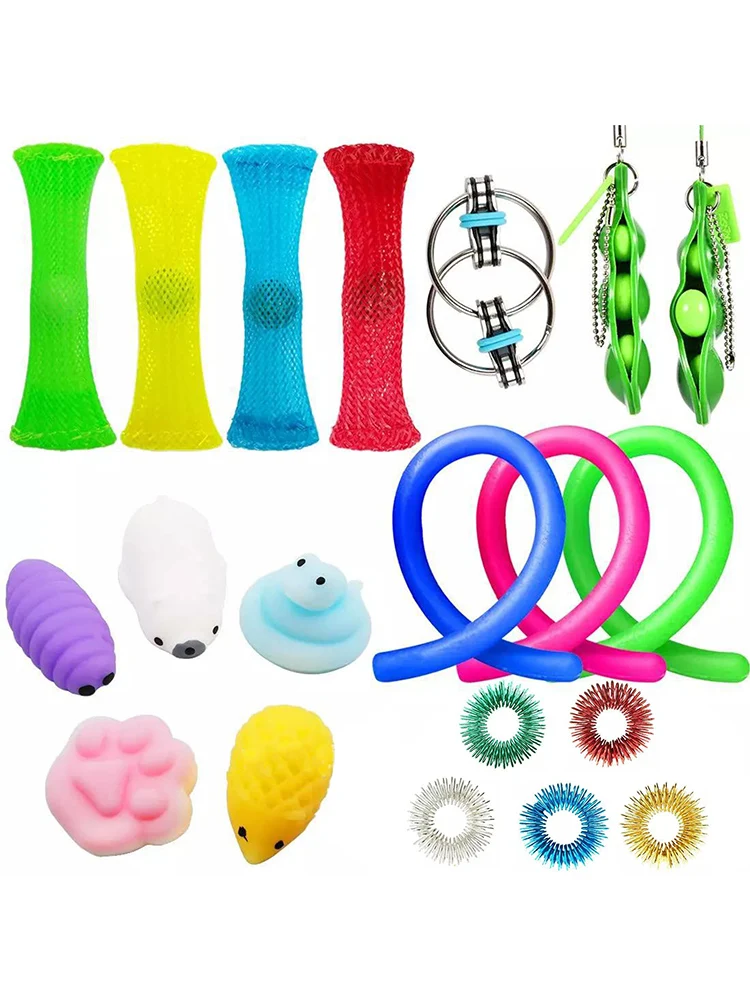 Enlarge 20PCS Sensory Fidget Toy Set Stress Relief Toys Gift For Kids Adults Stress Relief And Anxiety Elimination Tool Set
