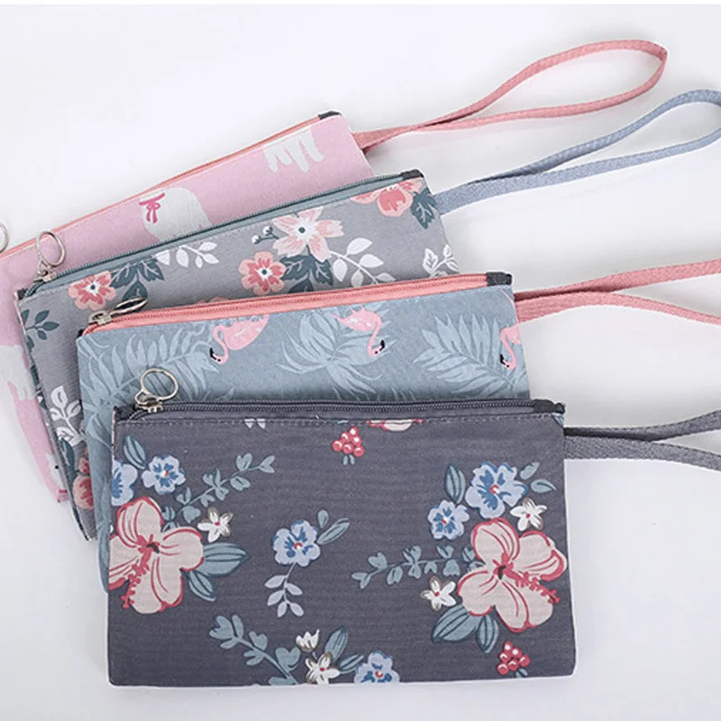 

Модная сумка для туалетных принадлежностей с принтом, портативные складные двойные косметички, корейские вместительные косметички