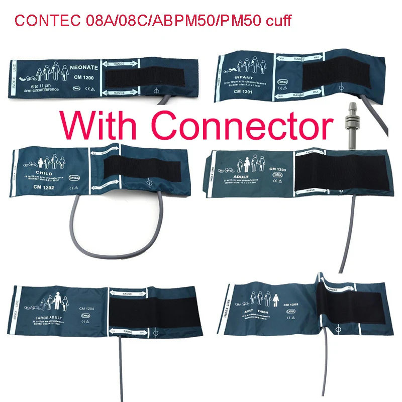 Adult Children Baby Cuff CONTEC 08A /08C/ABPM50 Etc. Suitable For All Brands Of Sphygmomanometers，With Connector