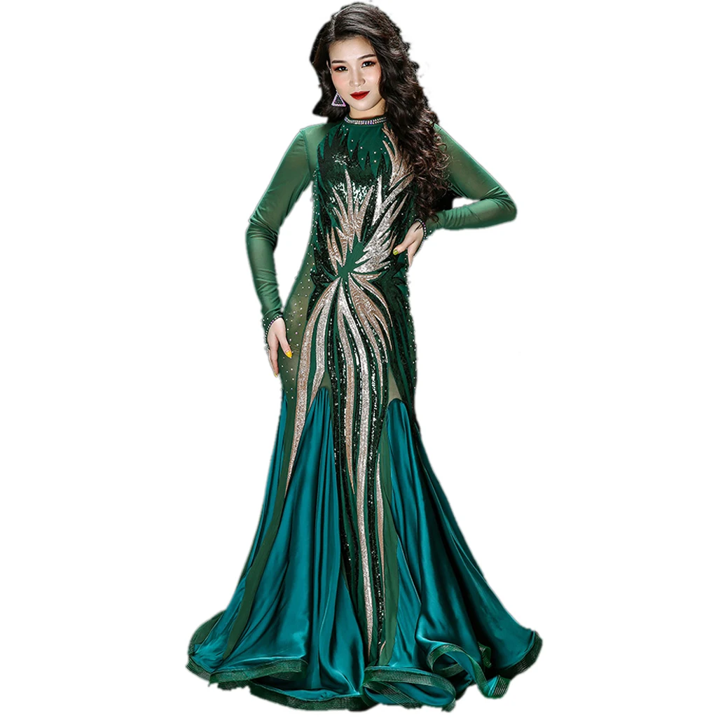 Роскошный костюм для танца живота с вышивкой профессиональный восточных