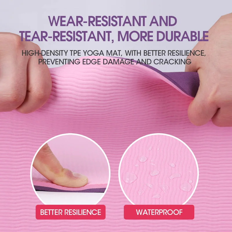 

Sensi mat for gym yoga kit Elastic home Non-slip thickened beginner yoga mat Male Gym Pad Non-slip Bodybuilding Dance Mat