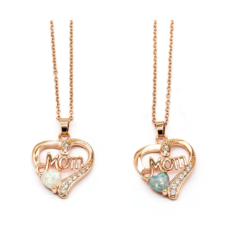 Цепочка женская с подвеской в форме сердца имитацией опала|Ожерелья подвеской| |