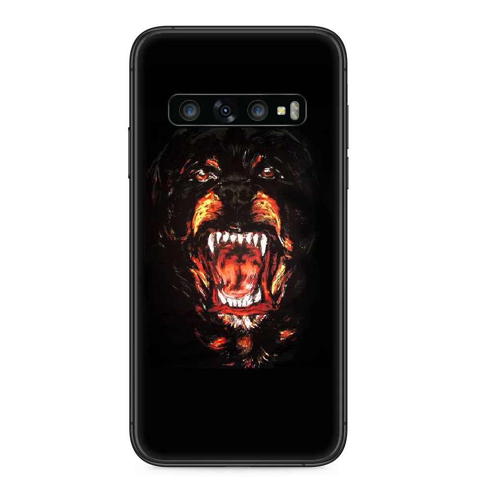 

luxury brand shark dog deer Phone case For Samsung Galaxy S 10 20 3 4 5 6 7 8 9 Plus E Lite Uitra black bumper luxury Etui 3D