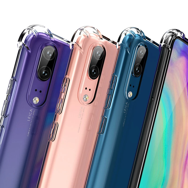 Фото Мягкий силиконовый ударопрочный чехол из ТПУ для телефона Huawei Honor 8X MAX 9X X10 Play 3 3E 4T Pro, прозрачная подушка безопасности, Противоударная задняя ... №5