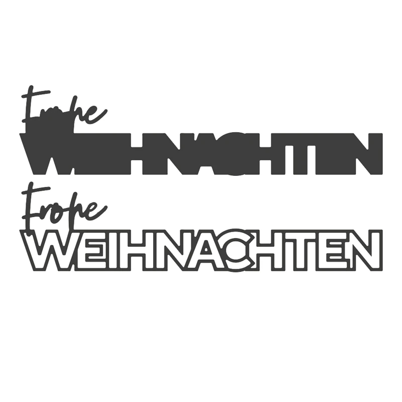 

Frohe Weihnachten Cutting Dies Metal Stencil for Diy Scrapbooking Handmade Paper Cards Photo Album Embossing Decoration Crafts