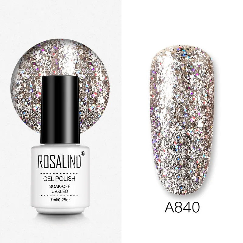 ROSALIND Гель-лак для ногтей Радужная Платина полуперманентные УФ гибридные Лаки Все