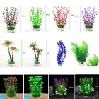 Пластиковые искусственные аквариумные растения, украшение, погружное аквариумное растение, трава, украшение для аквариума