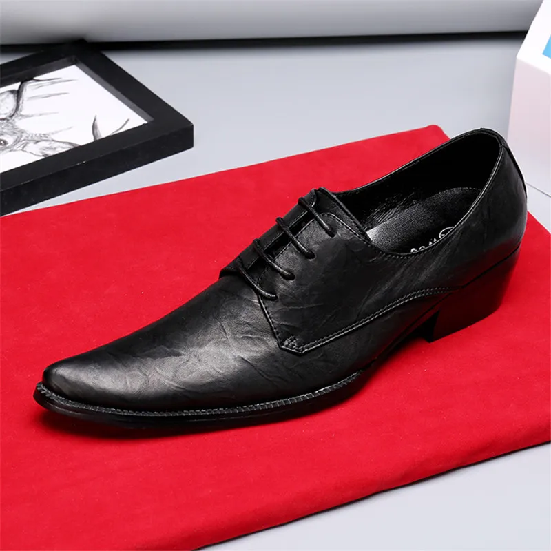 Zapatos Hombre Vestir Mens Dress Shoes Pointed Toe Lace Up Genuine Leather Oxford Breathable Formal Wedding | Обувь