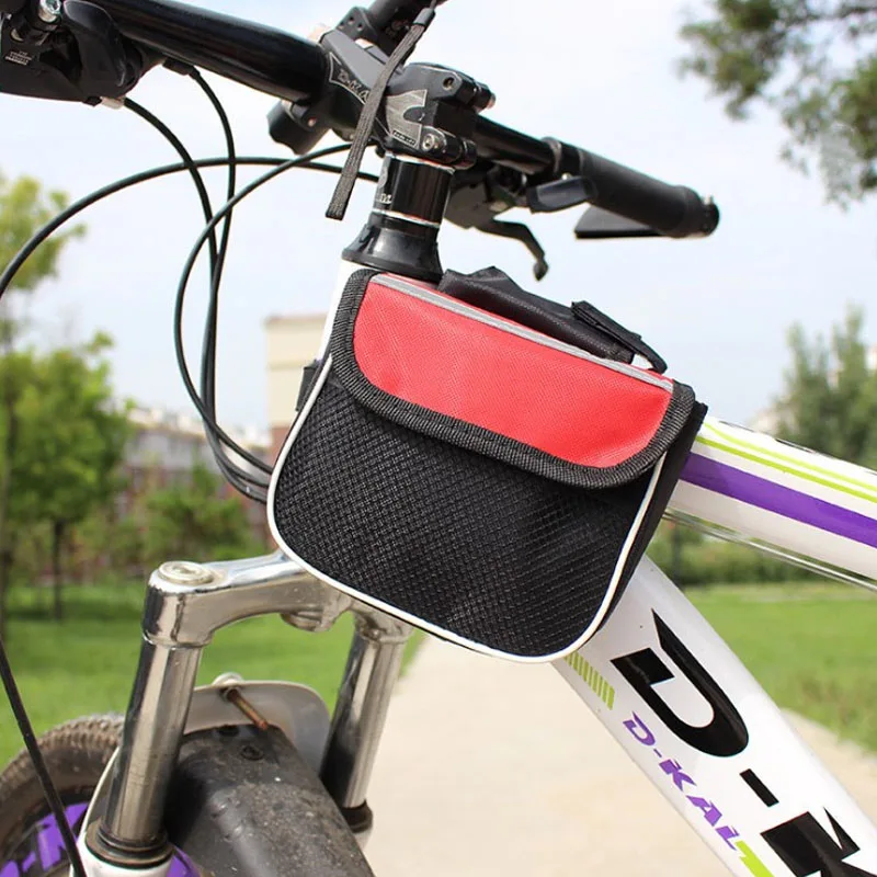 

Bicycle Storage Bag Accessories Reflective Strip Velcro Closure Design Mobile Phone Bag Bike Storage Bags Accessories