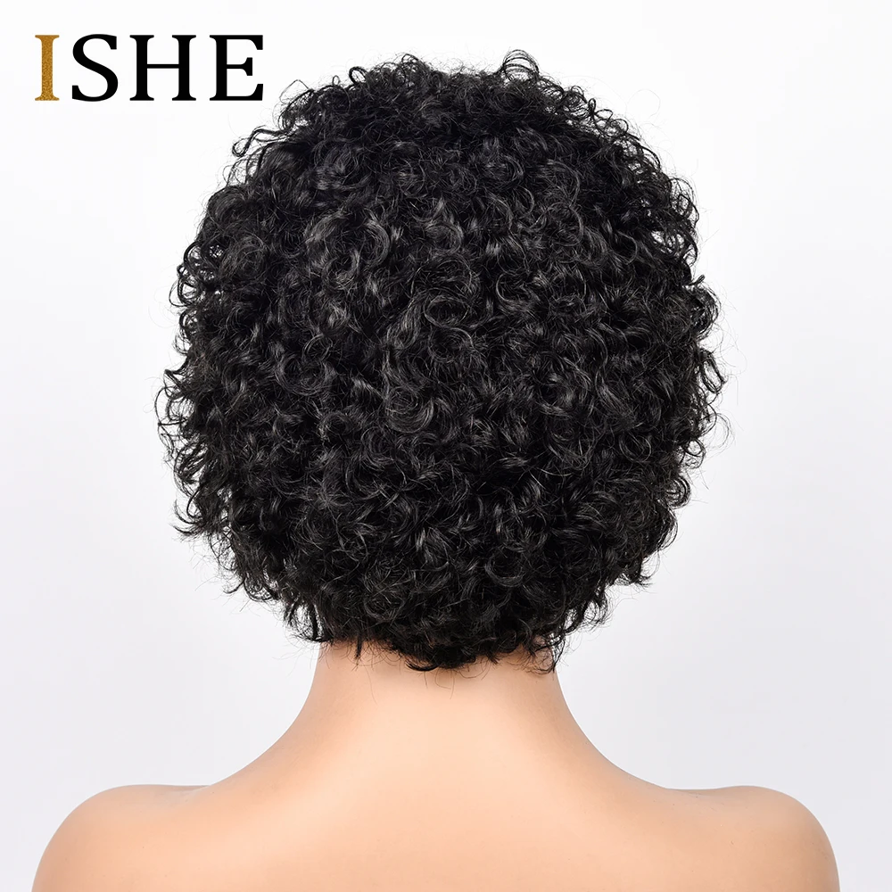 Online Pixie Cut Wig Keriting Depan Renda Rambut Manusia Wig Pendek Blunt Cut Bob Wig Brasil Rambut Tanpa Glueless Tanpa HD Renda Frontal Wig Untuk Wanita