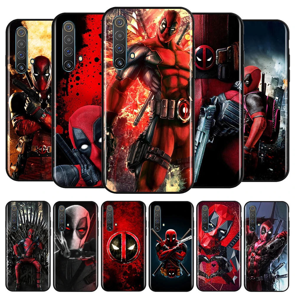 

Deadpool Hero Marvel For OPPO Realme Narzo 30 20 8 8i 7 6 5 3 2 Pro Global 5G Soft TPU Silicone Black Phone Case Cover