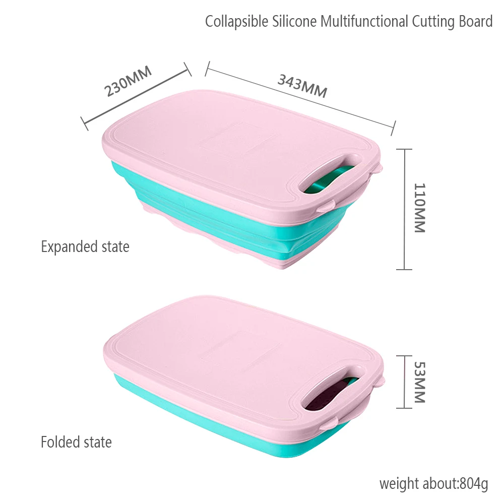 Damask Multi-Functional Cutting Board Foldable Kitchen Chopping Boards Washing Basket Drain Organizer | Дом и сад