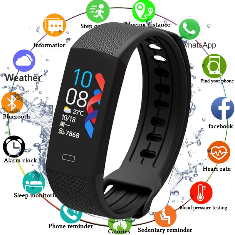 Фитнес браслет с измерением температуры тела и артериального давления Смарт
