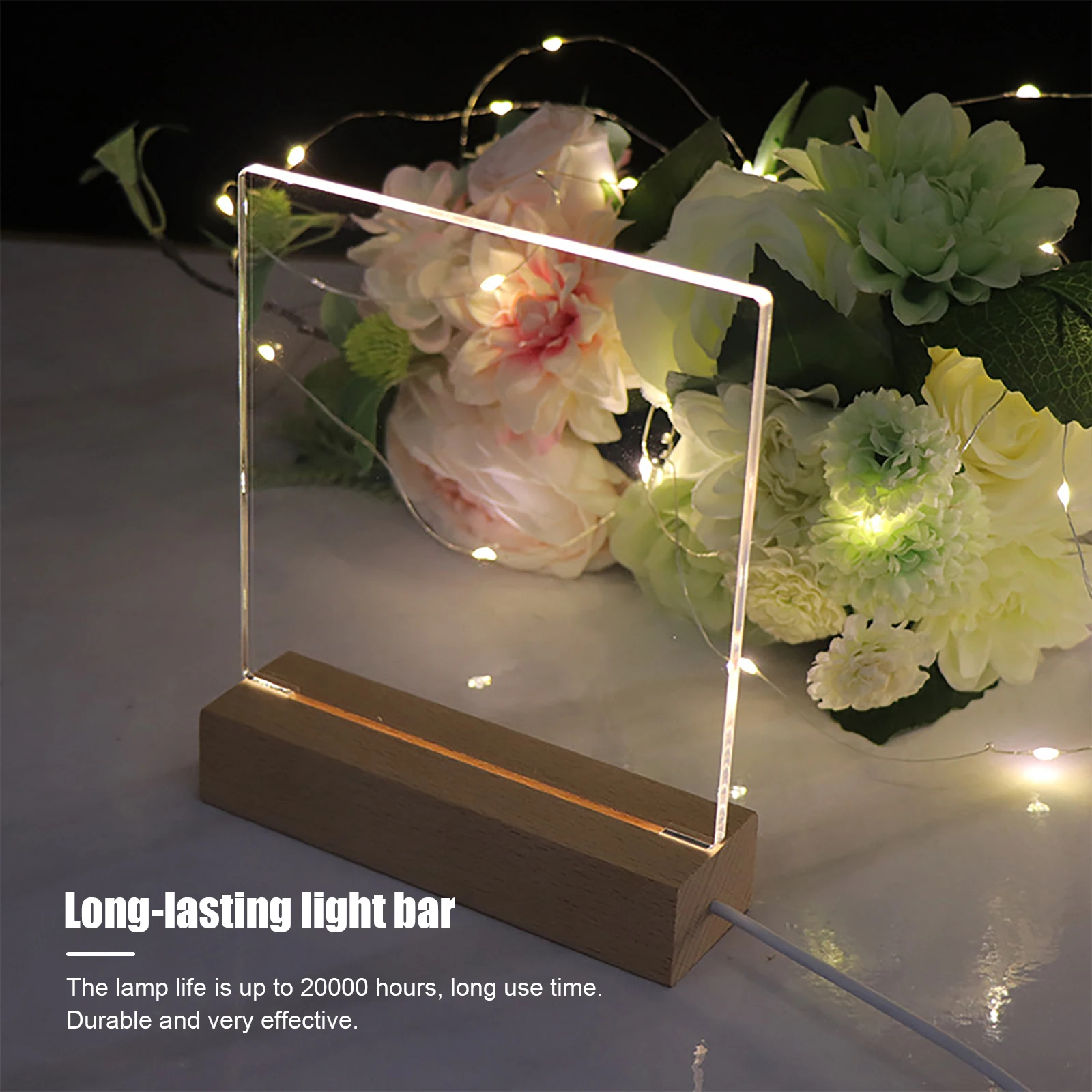 

Светодиодная деревянная подставка для дисплея-прямоугольная кристальная деревянная подставка для освещения акриловая светильник вая пла...