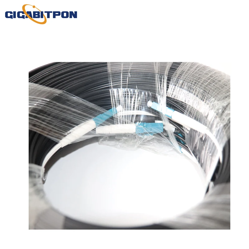

200M LC UPC optical fiber drop cable Single mode simplex FTTH outdoor optical fiber drop cable