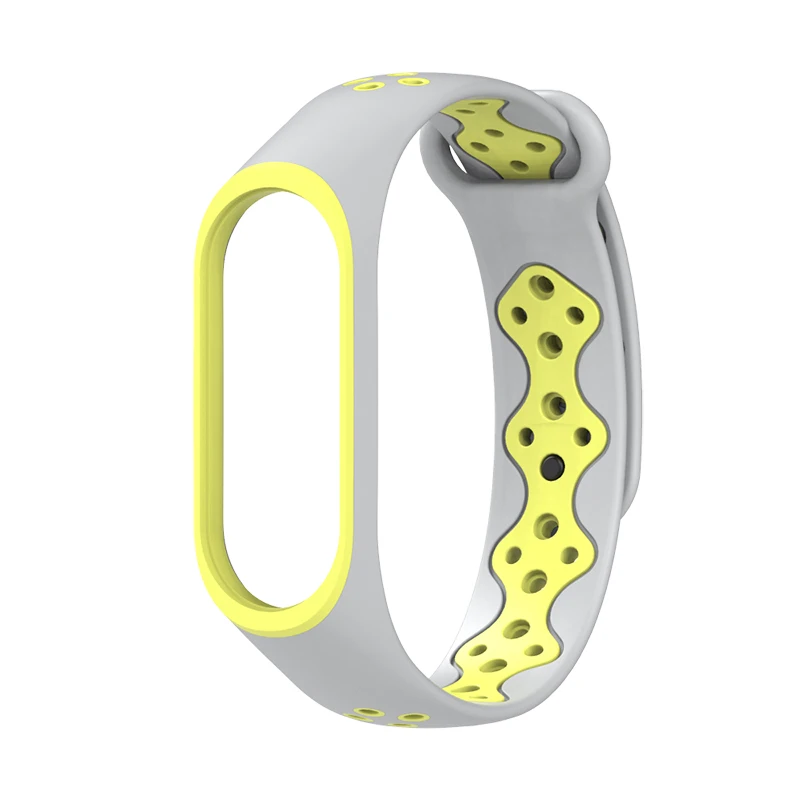 gray green Спортивный браслет для mi Band 3 4, ремешок на запястье, спортивный силиконовый браслет для mi band 4 3, Смарт-часы, браслет для Xiaomi mi band 3 4, ремешок - Цвет: gray green