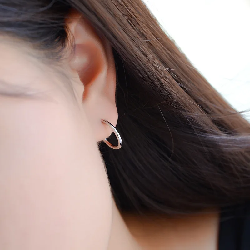 Серьги кольца женские круглые серебряные 5 разных размеров|Серьги-кольца| |