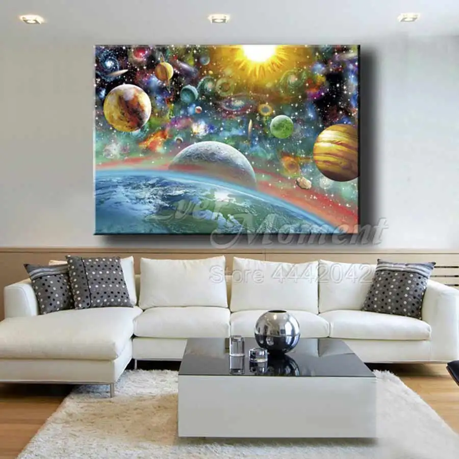Набор для алмазной вышивки стразы картина 5D с изображением планеты звезд