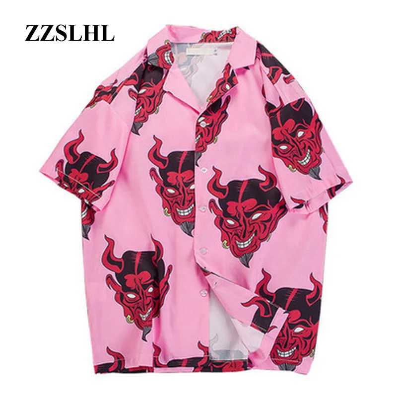 

2020 Women Blouses Shirt Female Long Sleeve Women Blouse Spring Autumn Loose Gothic Devil Print Blouses Korean Womens Tops