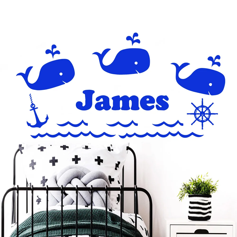 Мультяшные настенные наклейки с именем на заказ роспись искусство домашний