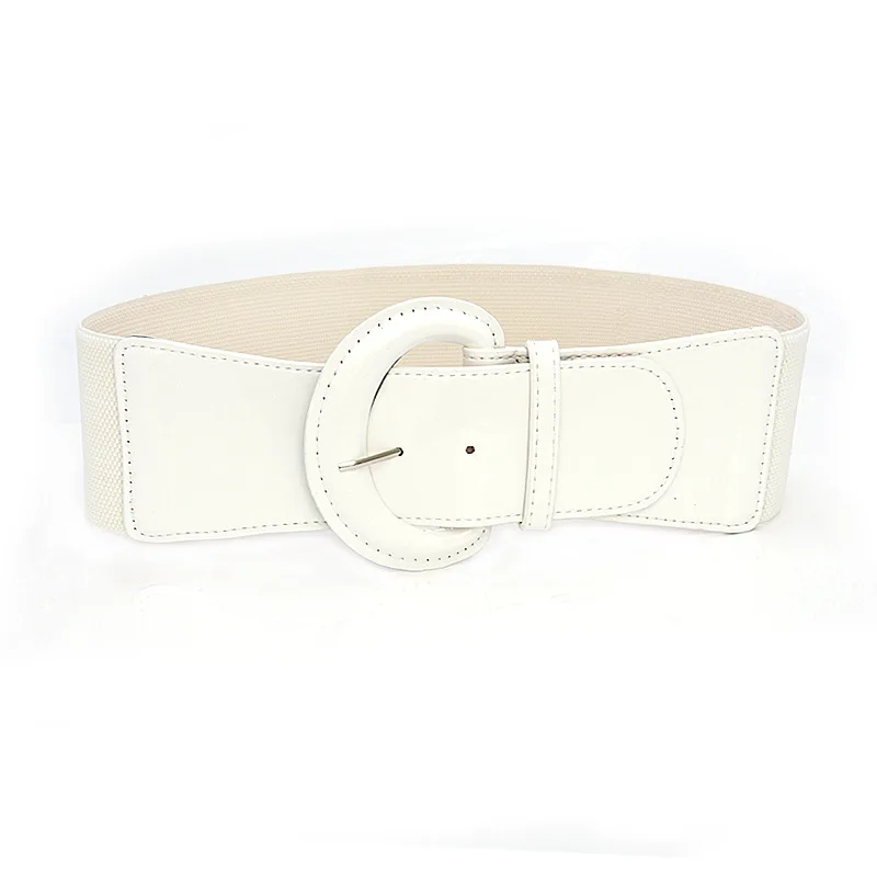 

Women Elastic Wide Belt PU Patent Leather Cummerbunds Waist Corset Belt Waist Belt Ladies Dress Sweaters Plus Size Waistband