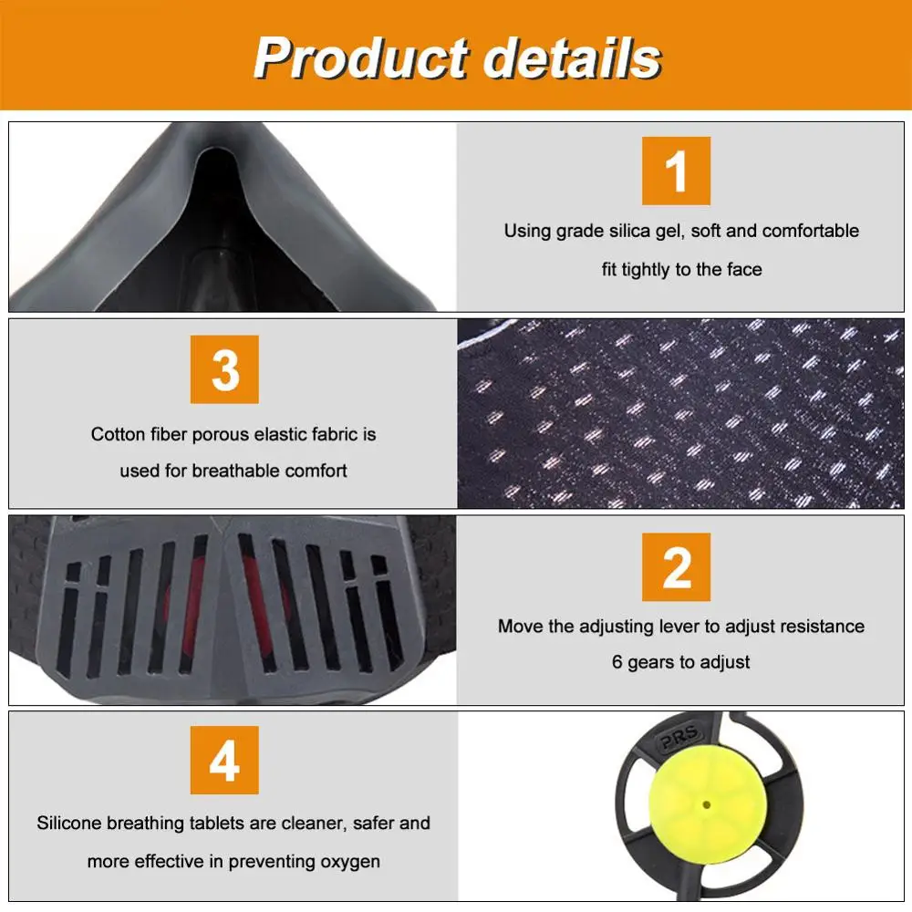 Спортивная маска тренировочная для тренировок аксессуары упражнений на большой