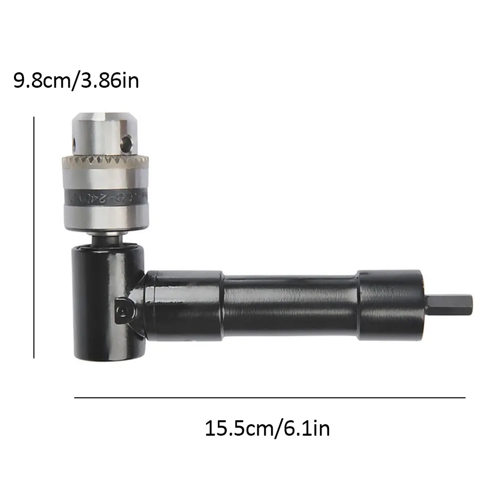 

Right Angle Drill 90 Degree Handle Chuck Attachment Bit Adapter Hex Chuck Key Shank Electric Power Tools Accessories New