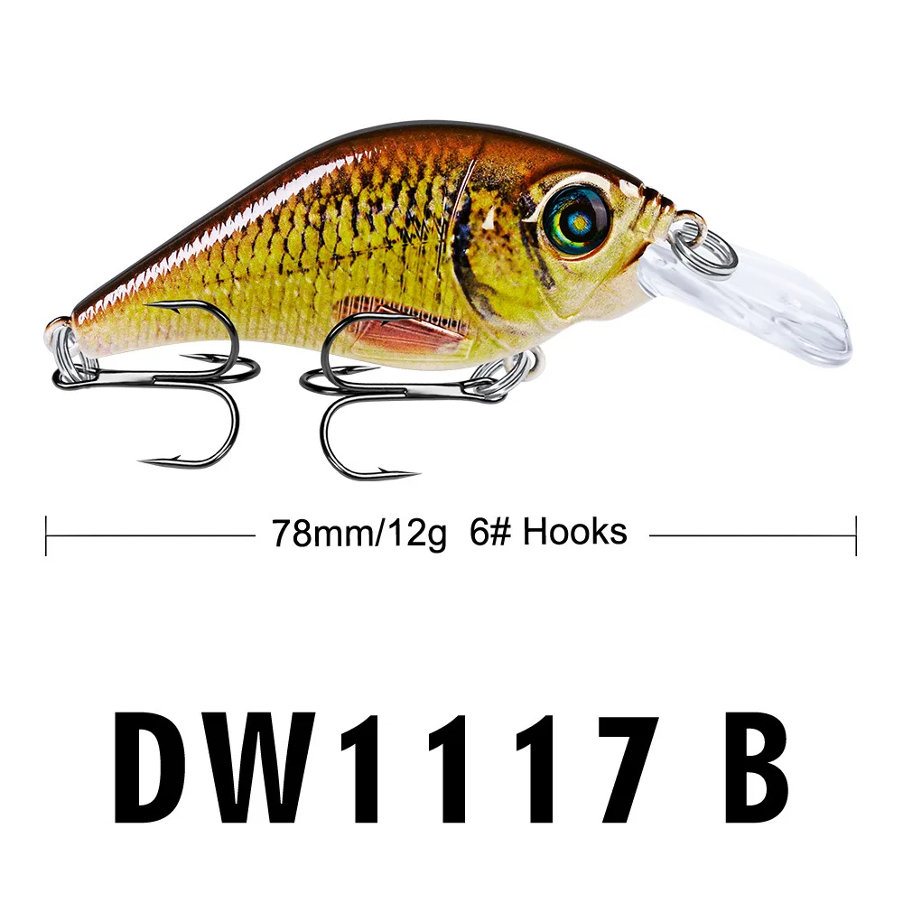 78 мм/12 г кренкбейт окуня щука свимбейт маленькая жесткая приманка воблеры Япония