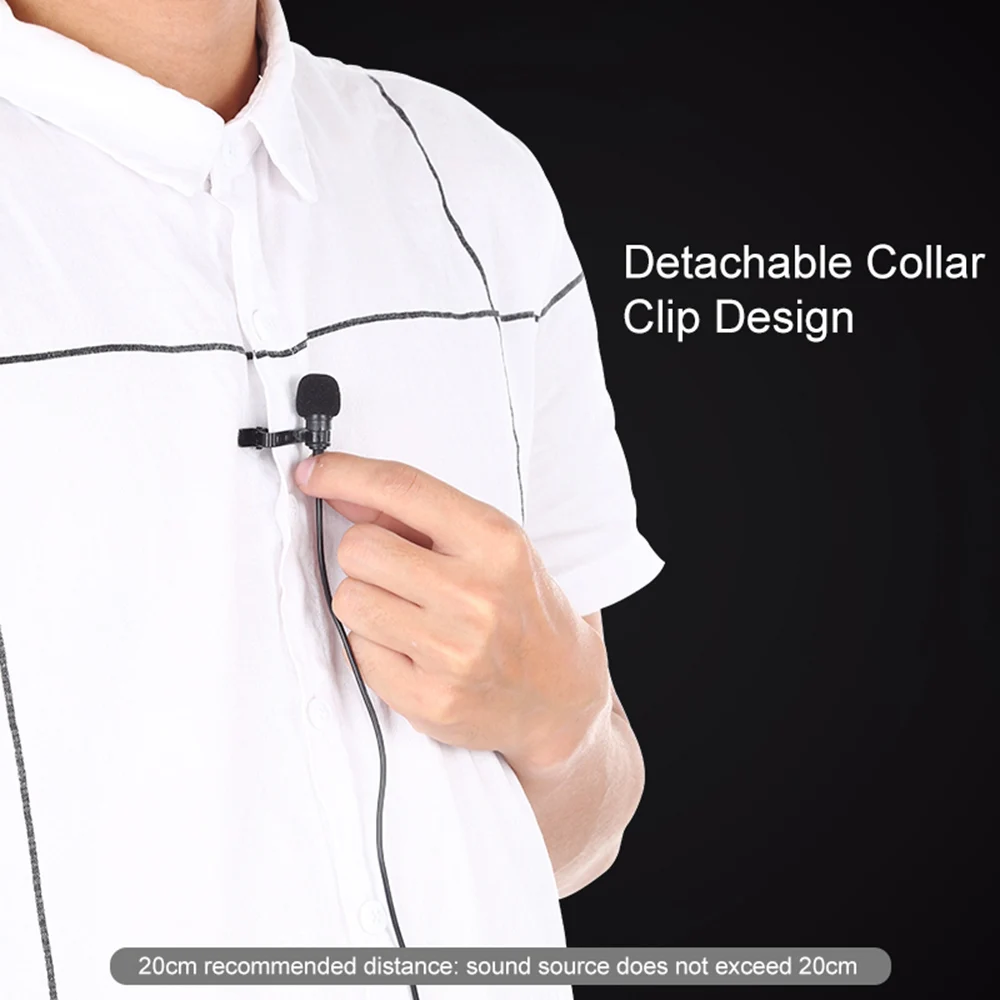 Мини микрофон с зажимом 3 5 мм Type C 1 м 6 м|Микрофоны| |