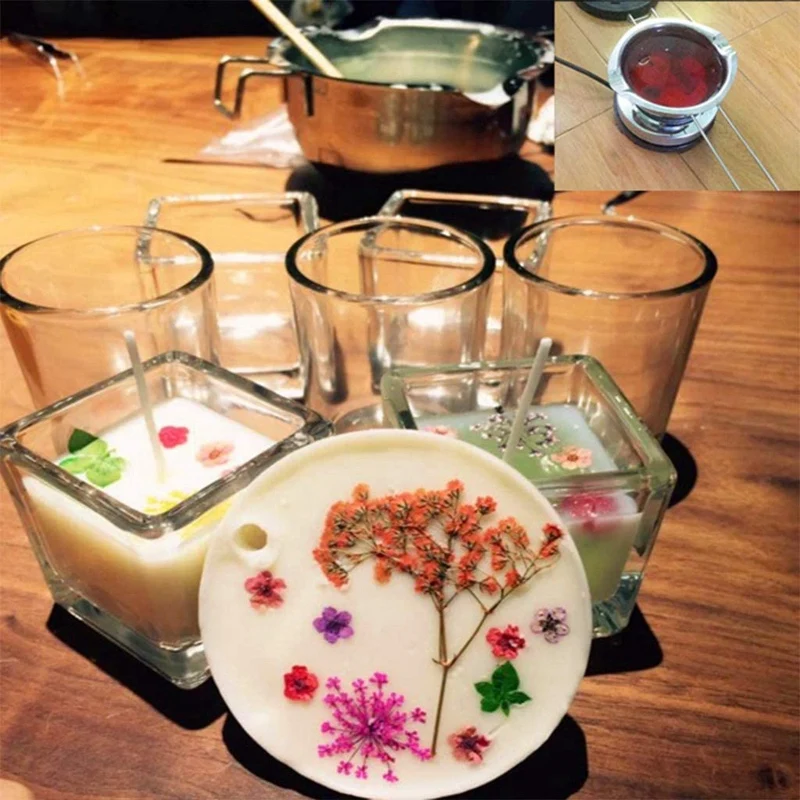 Котел с длинной ручкой воск плавильный горшок кувшин и смешивающая ложка для