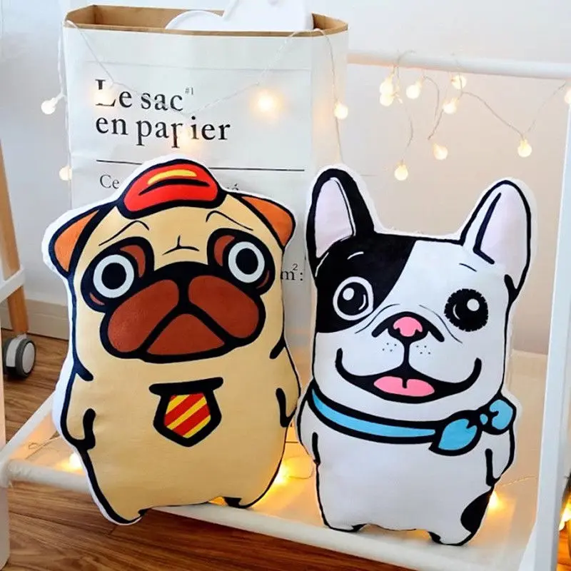 Плюшевая игрушка-бульдог в виде животного 50 см | Игрушки и хобби